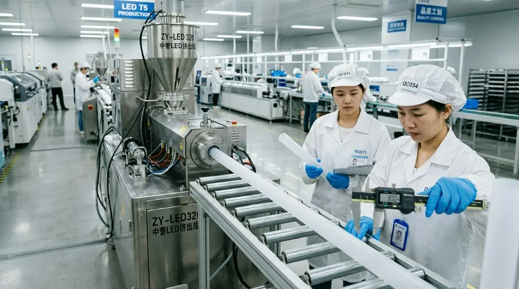 Premium LED Tube Housing Factory i Kina: Nyskapende for 2026 globale standarder og 3D-tilpasning